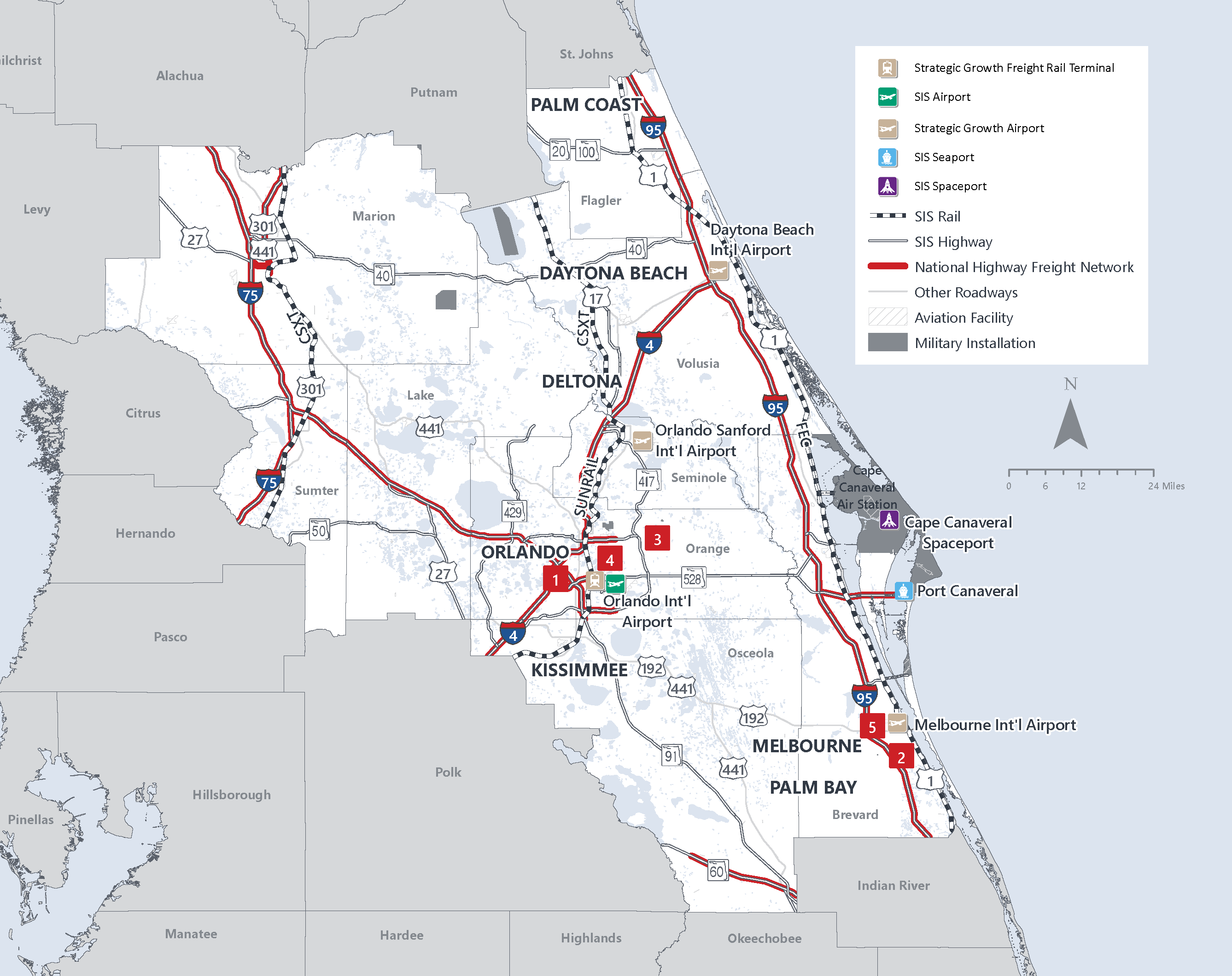 Map of various warehouse adn distribution centers